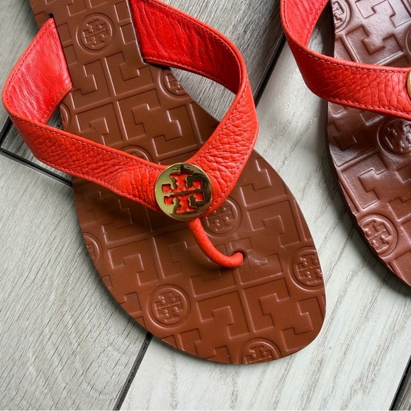 Tory Burch Thora Leather Flip Flop Thong Sandals | Size: 7M - Picture 2 of 5